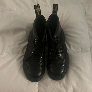 Black snake skin doc martens